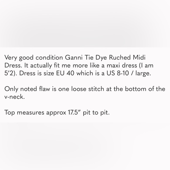 Ganni Tie Dye Ruched Midi Dress - Picture 12 of 12